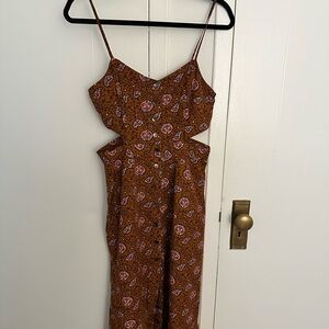 Madewell Tan Floral Dress